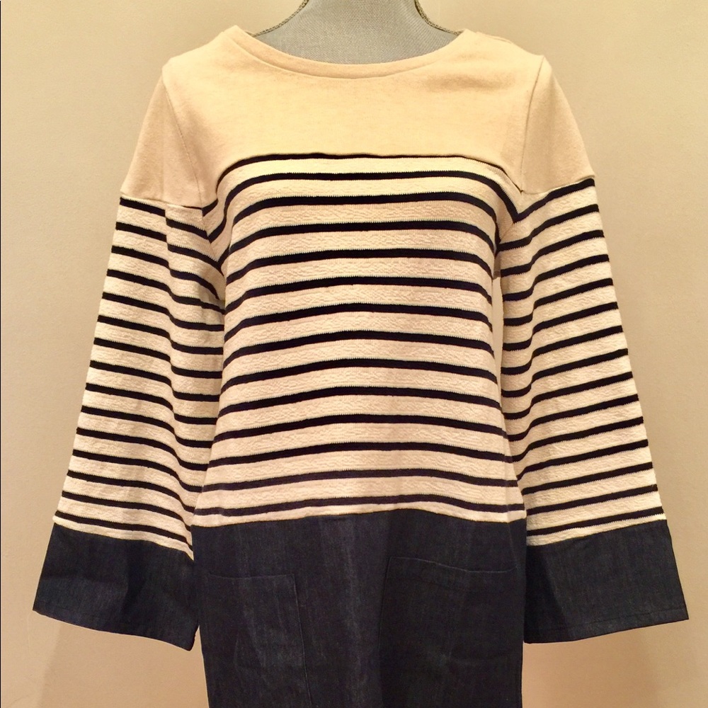 Jean stripe sweater dress